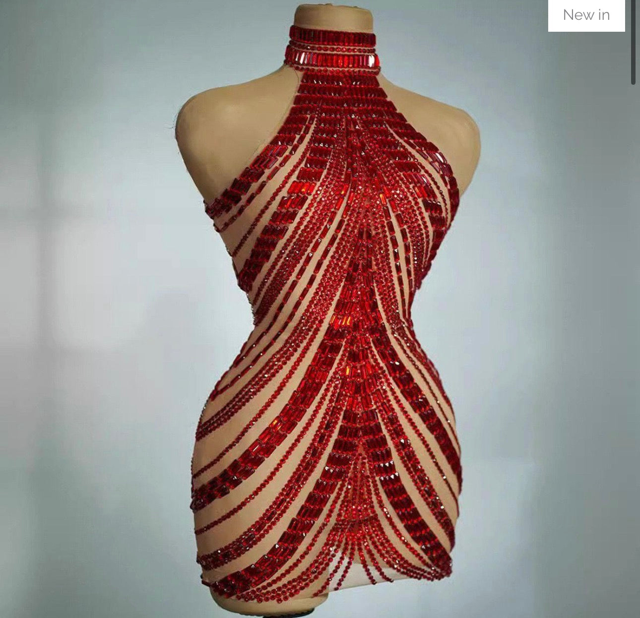 Cristall red lorenza - dress from CRO Store Miami boutique