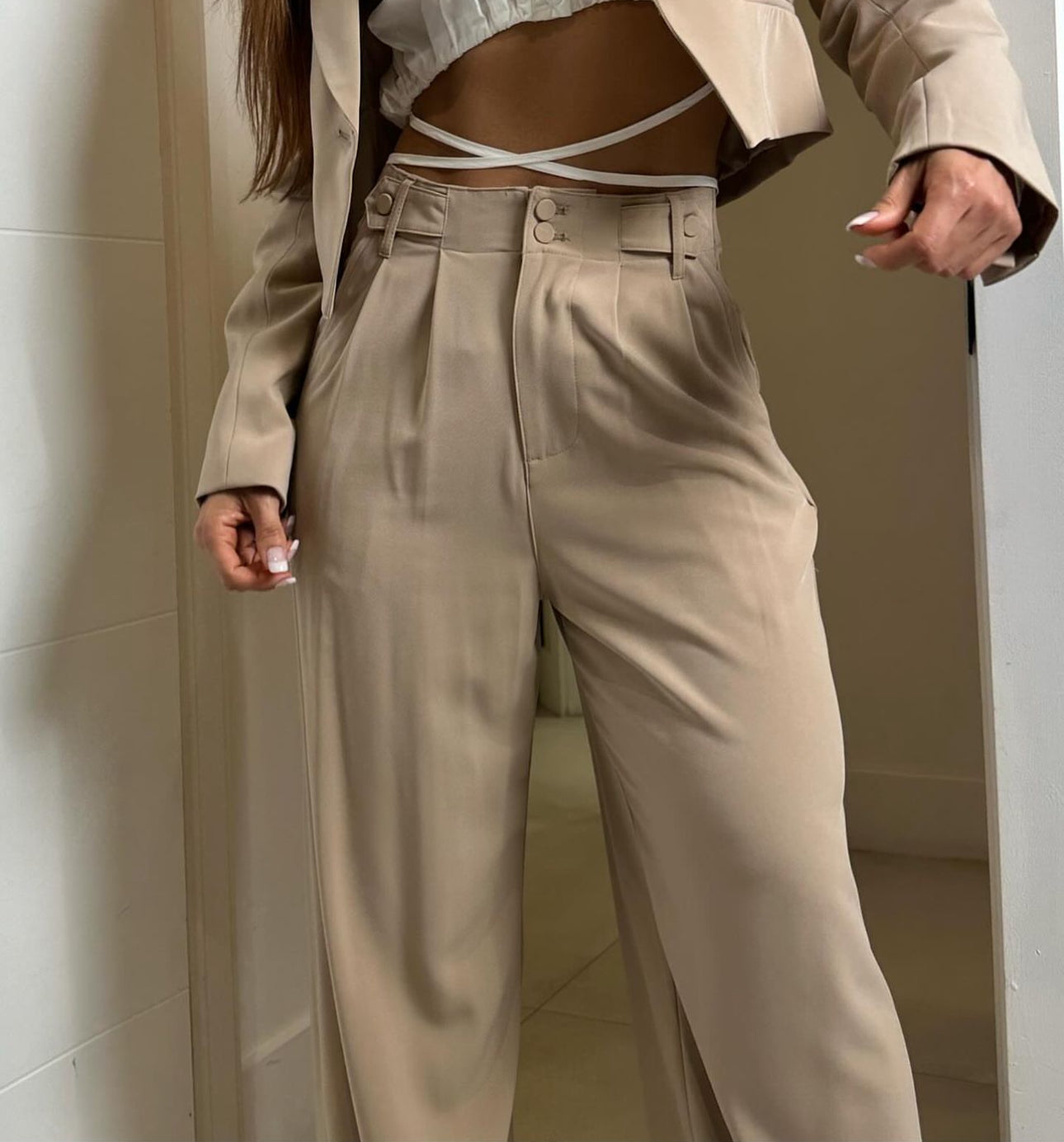 Set Jazmine Nude - jacket from CRO Store Miami boutique